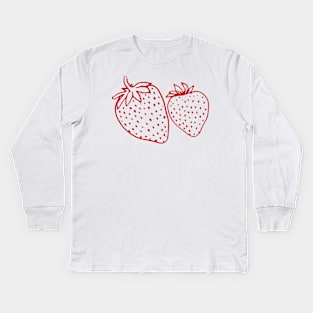 strawberry lovin' Kids Long Sleeve T-Shirt